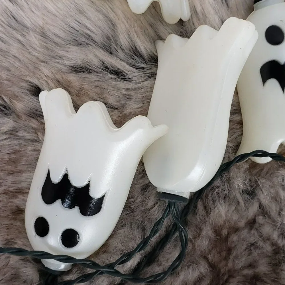 Halloween Svg‎ Decoration Ghost Garland String Light | Halloween Lights Battery